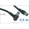 Anschlusskabel Empf.F 2,5m Empf?ngerkabel, F-Schnellstecker gerade/F-Schnells