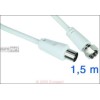 Anschlusskabel Empf.F-Koax 1,5m Empf?ngerkabel, F-Schnellstecker gerade/Koaxkupplu