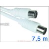 Anschlusskabel Empf.Koax  7,5m Empf?ngerkabel, Koaxstecker gerade/Koaxkupplung ge