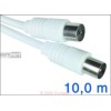 Anschlusskabel Empf.Koax 10,0m Empf?ngerkabel, Koaxstecker gerade/Koaxkupplung ge