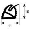 Dichtung fur Bedienblende B 305mm L 1000mm Au?enma? passend fur RATIONAL kurze Seite offen