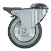 Swivel castor bolt hole H 132mm with swivel brake bolt hole ? 12mm ? 100mm wheel width 30mm
