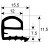 Fensterdichtung Profil 1860 B 430mm L 1275mm VPE 1 fur Ger?t 20 x 1/1 Au?enma?