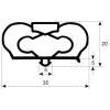 K?ltedichtung Profil 9798 B 501mm H 260mm Steckma?
