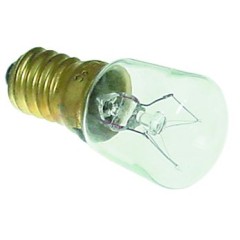 Light bulb socket E14 230V 15W L 48mm ? 22mm t.max. 300°C IMPORT lens L 20mm for oven lamp 70lm