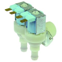 Magnetventil 2-fach gewinkelt 230VAC Eingang 3/4  Eingang 10l/min Ausgang 1,2l/min DN10 T.max. 90°C