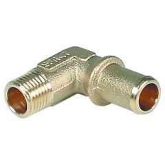 hose connector brass angled thread 1/4  hose ? 12mm Qty 1 pcs