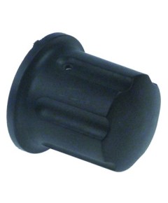 Drehgriff Wasser ? 53,5mm L 50mm Achse ? 8x6,5mm Abflachung oben schwarz mit Madenschraube