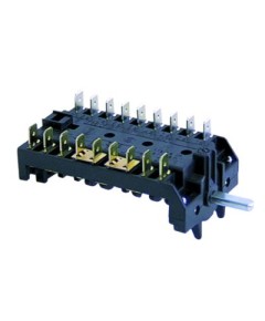 cam switch 5 operating positions 9NO sequence 0-1-2-3-4 16A shaft ? 6x4.6mm