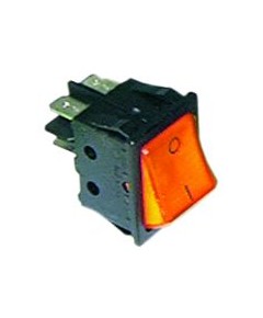 Momentary rocker switch mounting measurements 30x22mm orange 2NO 250V
