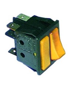 Rocker switch mounting measurements 30x22mm orange/orange 1NO/indicator light 250V