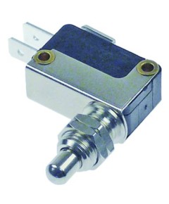 microswitch with plunger  250V 16A 1CO thread M10x0.75 connection male faston 6.3mm