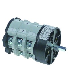 Rotary switch 32A shaft ? 5x5mm shaft L 23mm connection screw 600V 1-0-2 positions 3