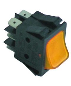 Momentary rocker switch mounting measurements 30x22mm orange 2CO 250V
