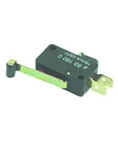 microswitch with handle with a switch  250V 16A 1CO connection F6.3 L 33mm L1 28mm