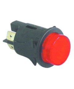 Momentary push switch mounting measurements ?25mm red 1NO/indicator light 250V
