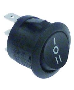 Wippenschalter Einbau ? 20mm schwarz 1CO 250V 10A I O II Anschluss Flachstecker 4,8mm