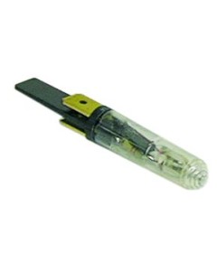 Indicator lamp 250V green connection male faston 6.3mm protection IP54