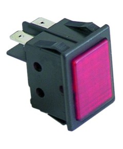 indicator light mounting measurements 30x22mm 230V red connection male faston 6.3mm