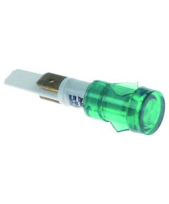 indicator light ? 12mm 250V green connection male faston 6.3mm temp.-resist. 120°C