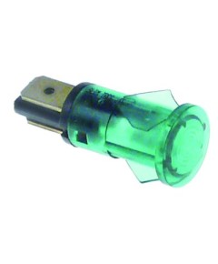 Indicator light ? 12mm 400V green connection male faston 6.3mm temp.-resist. 120°C