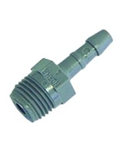 hose connector plastic straight thread 1/8  hose ? 6mm Qty 1 pcs