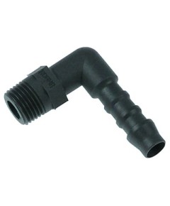 hose connector plastic angled thread 1/8  hose ? 6mm Qty 1 pcs