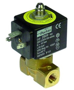 Solenoid valve DN 1,2mm connection 1/8  3-ways 230VAC PARKER coil type 31A3AV15