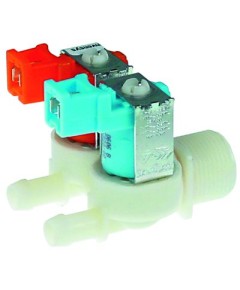 Solenoid valve double straight 230VAC inlet 3/4~ Rational 3002.0330ET