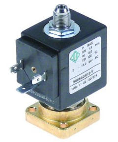 solenoid valve brass 3-ways 230VAC DN 1,5mm slide-on receptacle DIN -10 up to 140°C ODE