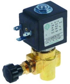 solenoid valve brass 2-ways 230VAC inlet 1/4  outlet 1/4  controllable DN 3mm