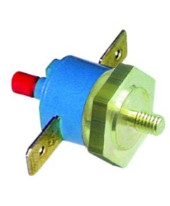 bi-metal safety thermostat switch-off temp. 70°C 1NC 1-pole 16A connection F6.3 M4