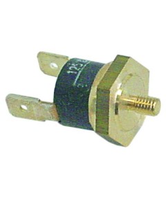 Bi-metal thermostat switch-off temp. 125°C 1NC 16A M4 connection F6.3 1-pole
