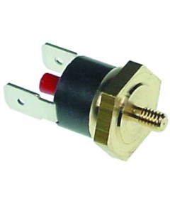 bi-metal safety thermostat switch-off temp. 165°C 1NC 1-pole 16A connection F6.3 M4