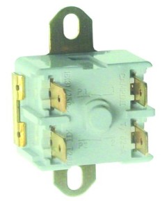 Anlegethermostat LA 40mm Abschalttemp. 130°C 2NC 2-polig 16A Anschluss F6,3 2-Lochbefestigung