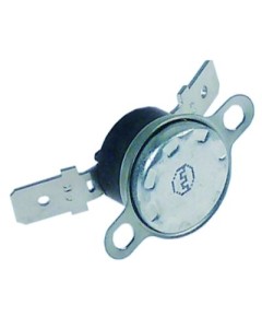 bi-metal thermostat hole distance 23,5mm switch-off temp. 125°C 1NC 1-pole connection F6.3