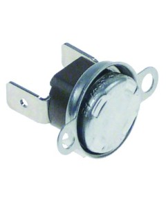 Bi-metal thermostat switch-off temp. 80°C 1NC 16A hole distance 23,8mm 2 hole fixing connection F6.3