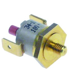 bi-metal safety thermostat switch-off temp. 180°C 1NC 1-pole 16A connection F6.3 screw mounting