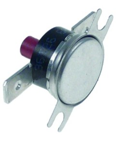 bi-metal safety thermostat hole distance 23,5mm switch-off temp. 100°C 1NC 1-pole connection F6.3