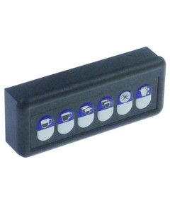 keypad unit buttons 6 silver/blue L 120mm W 50mm