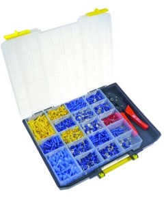 Assortment case terminals insulated