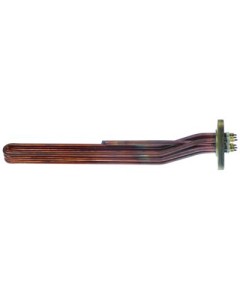 Heating element 3500W 230/400V L 380mm L1 30mm L2 60mm L3 290mm H1 32mm H2 28mm 3 hole flange