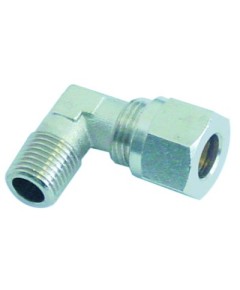 angle piece thread 1/4  ET - 1/4  ET nickel-plated brass pipe connection ? 10mm