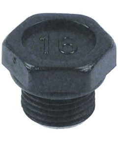 Blind plug thread M16x1.5 plastic H 17,5mm WS 22 for pump