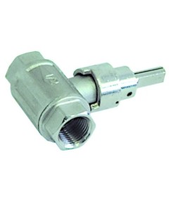 Absperrventil Anschluss 1/2  1/2  gerade Baul?nge 64mm Achse ? 8x10mm