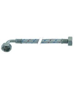 Flexschlauch CNS-Umflechtung gerade-gebogen DN10 Anschluss 1: 3/4  Anschluss 2: 3/4  L 2500mm