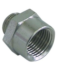 reducer thread 1/8  IT - 1/8  ET nickel-plated brass total length 17mm WS 14