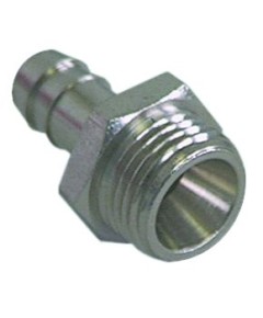 hose connector nickel-plated brass straight thread 3/8  hose ? 12mm Qty 1 pcs