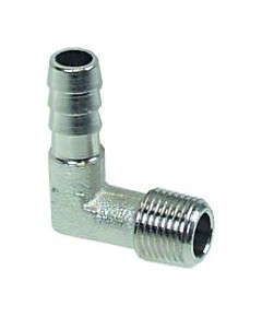 Hose connector nickel-plated brass angled thread 1/8  hose ? 6mm Qty 1pcs