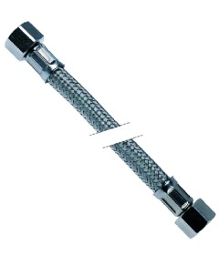 Flex hose SS braid straight-straight DN8 L 330mm connections 3/8  conical seal operating p. 10bar